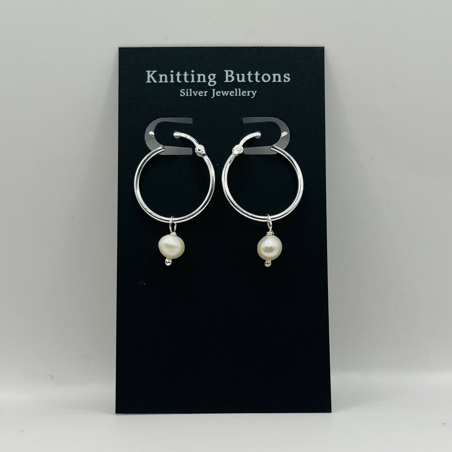 Pearl Huggie Earrings