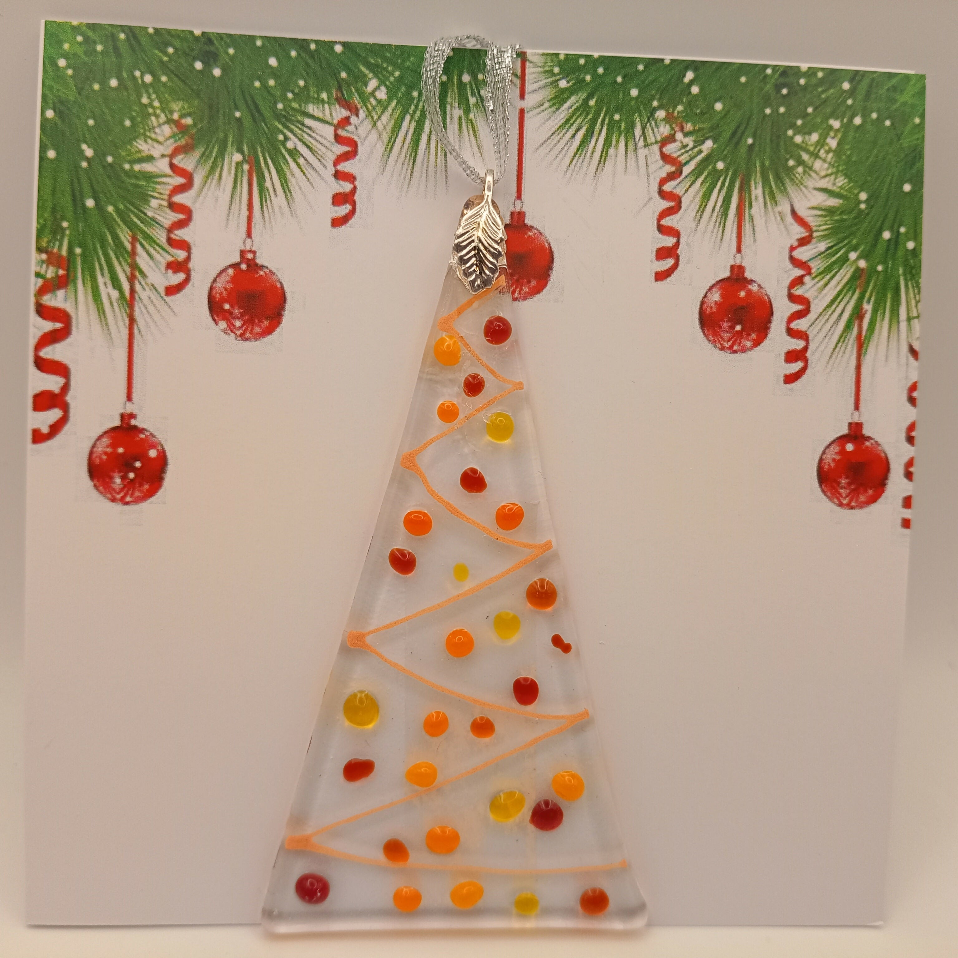 Fused Glass Christmas Card