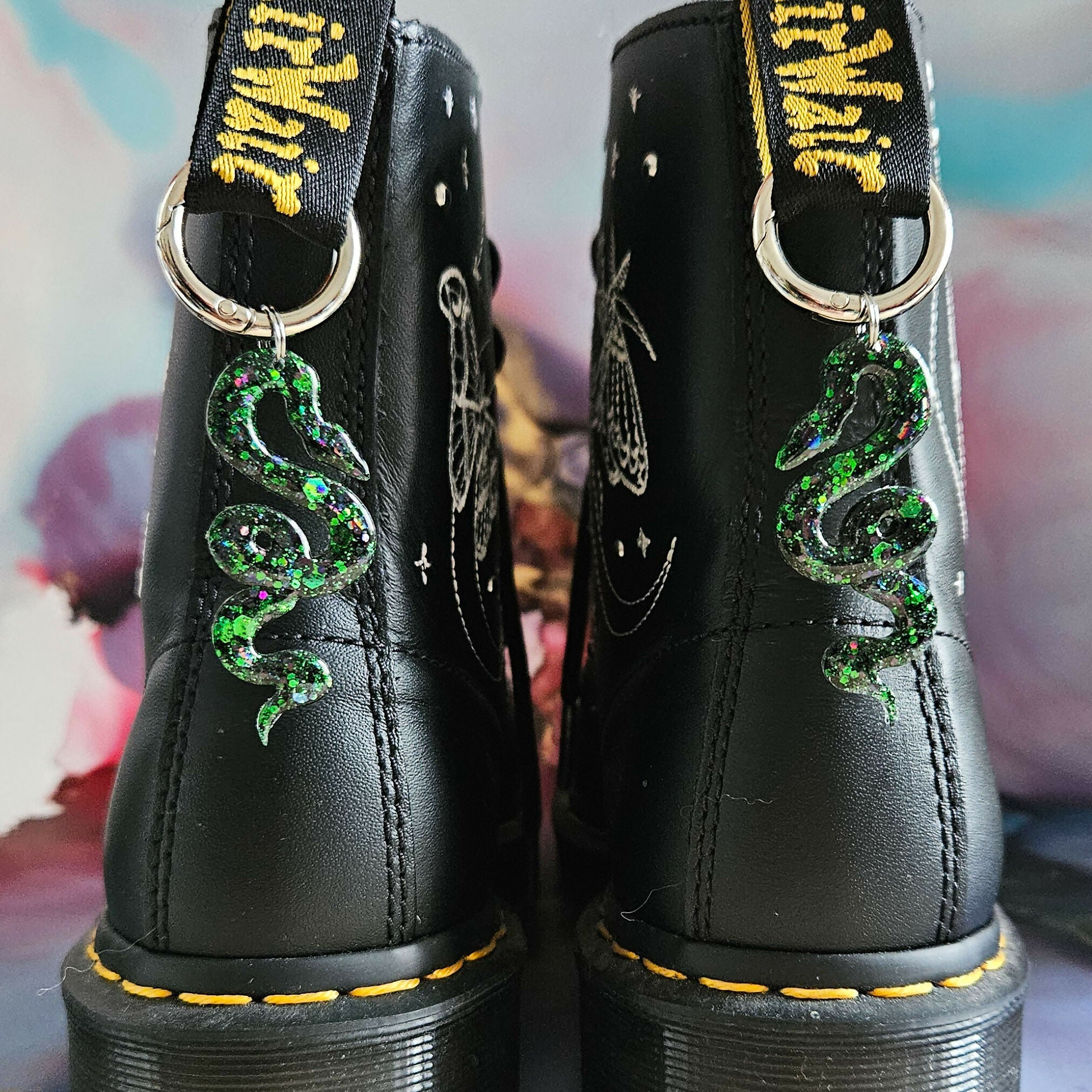 Handmade Resin Snakes Boot Charms