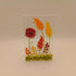 Fused Glass Orange and Red Flower Tealight