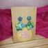 Blue And Green Mosaic Flower Polymer Clay Earrings