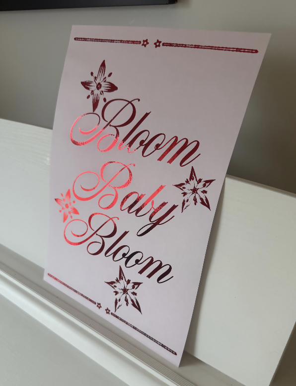 Bloom Baby Bloom Lyric Print