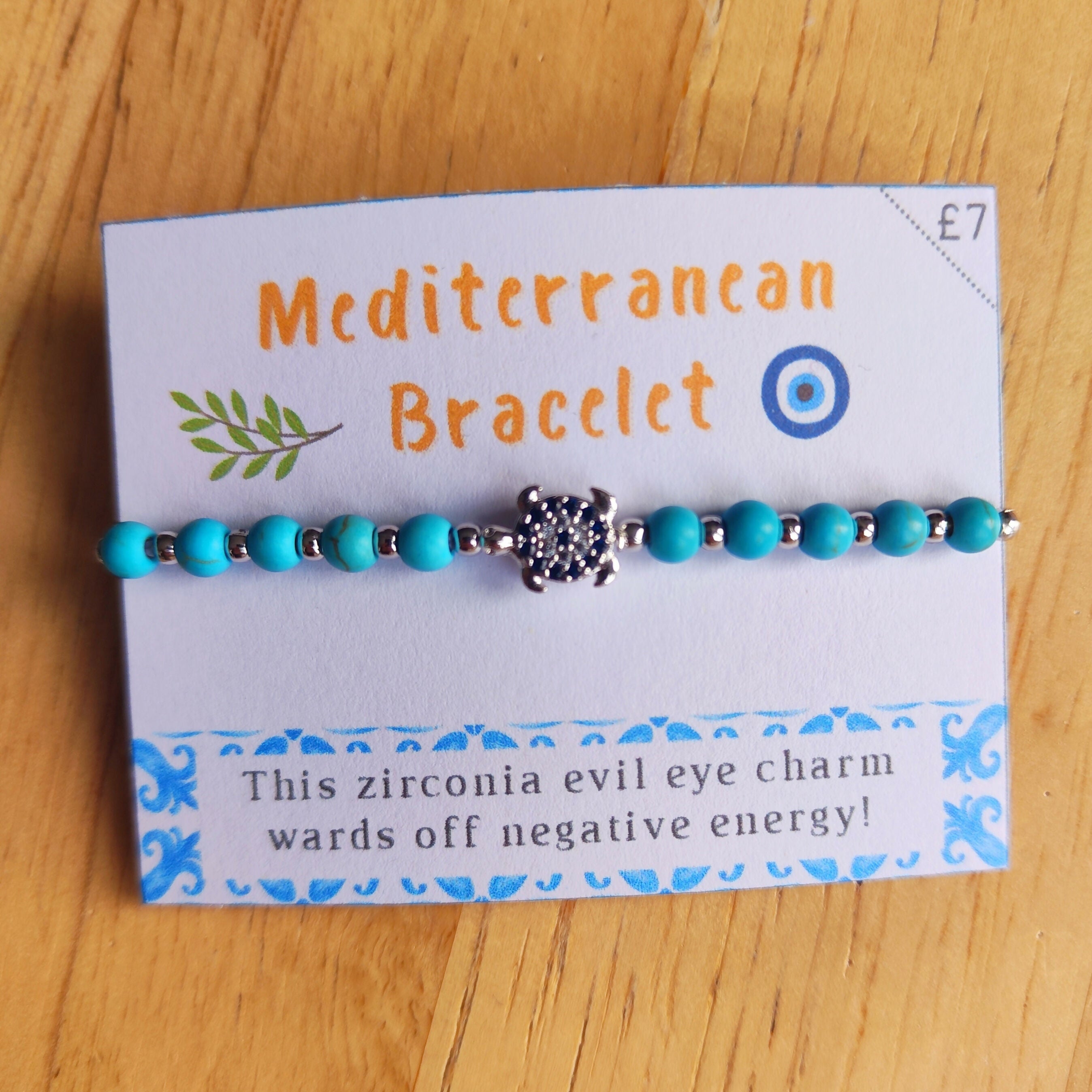 Hand-Strung Pearl and Silver Bead Adjustable Bracelet - Mediterranean Evil Eye Charms