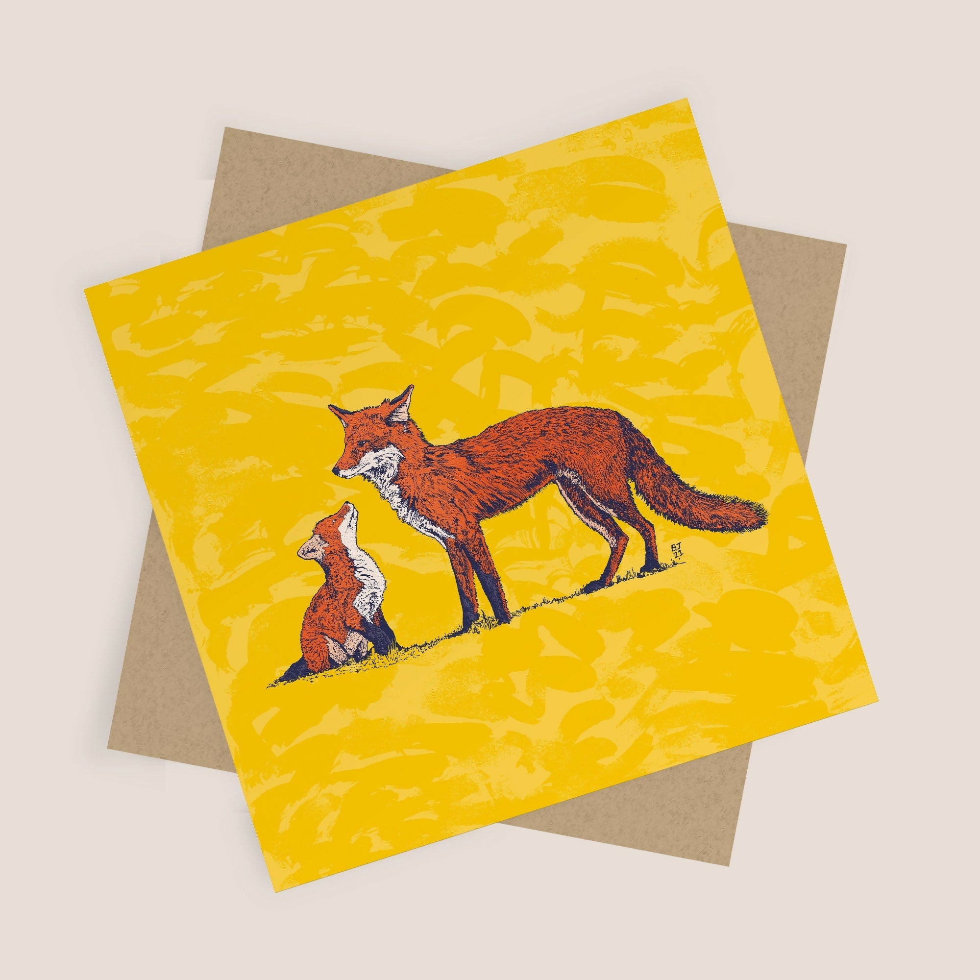 Mother and Cub Greeting Card