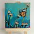 Hand Painted Butterfly Floral Mini Square Canvas Magnet