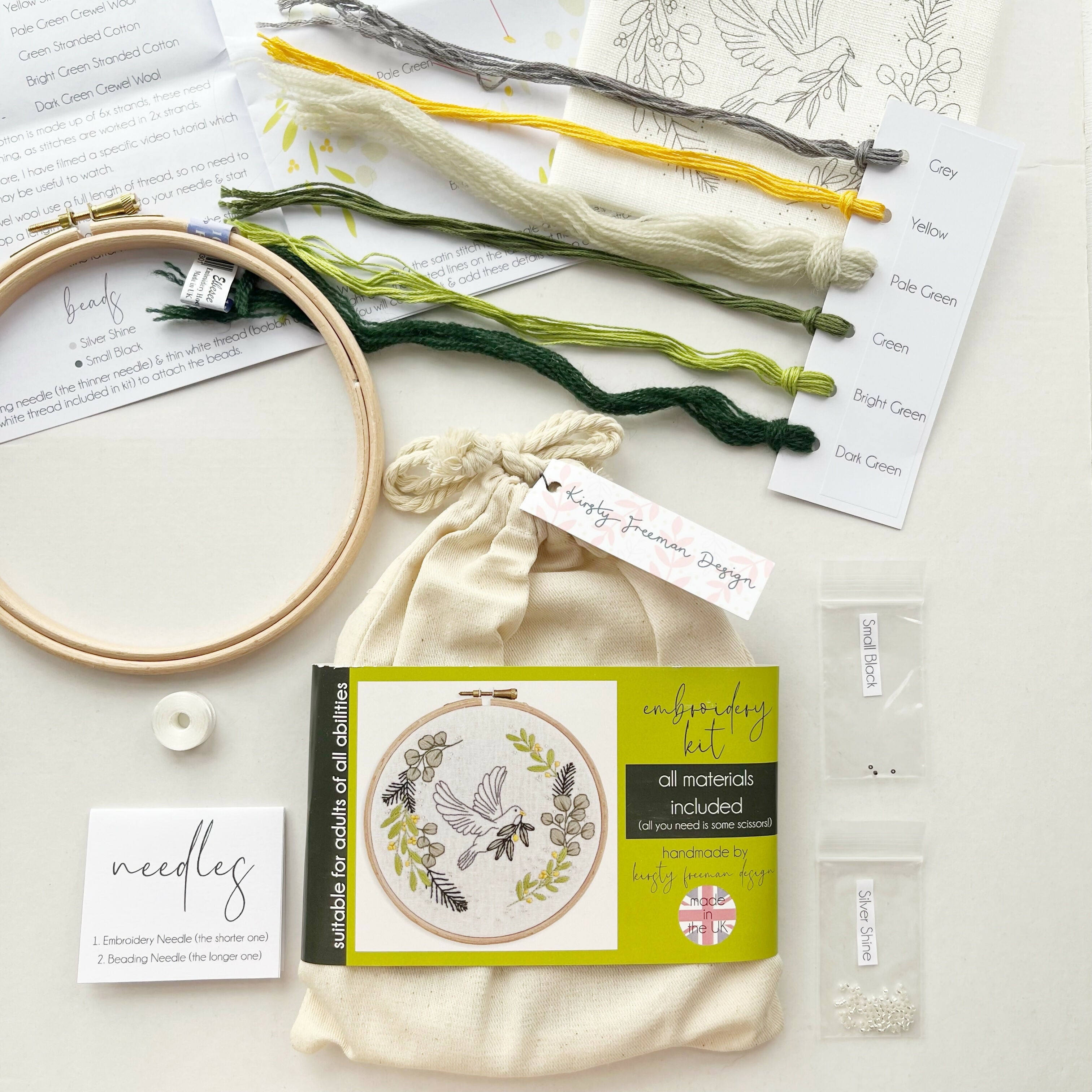 Christmas Dove Embroidery Kit