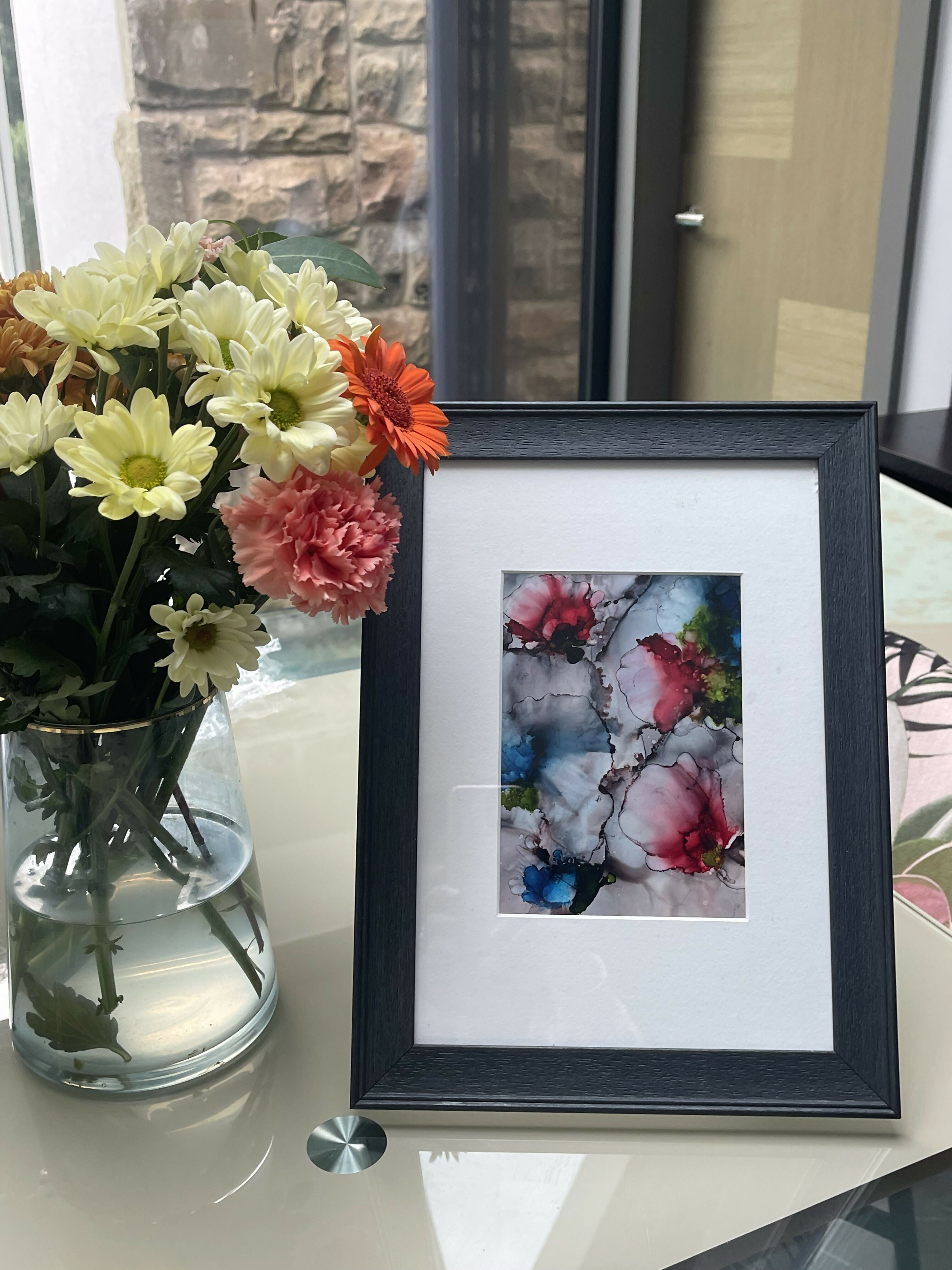 Rocks and Roses - Original Painting