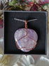 Amethyst Wire Wrapped Crystal Necklace on Sterling Silver Chain