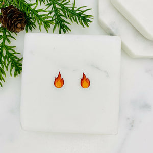 Flame/Fire Stud Earrings