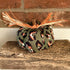 Green and Orange Leopard Print Pumpkin Decoration Handmade Fabric Halloween Ornament