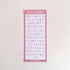 Coral Alphabet Sticker Sheet