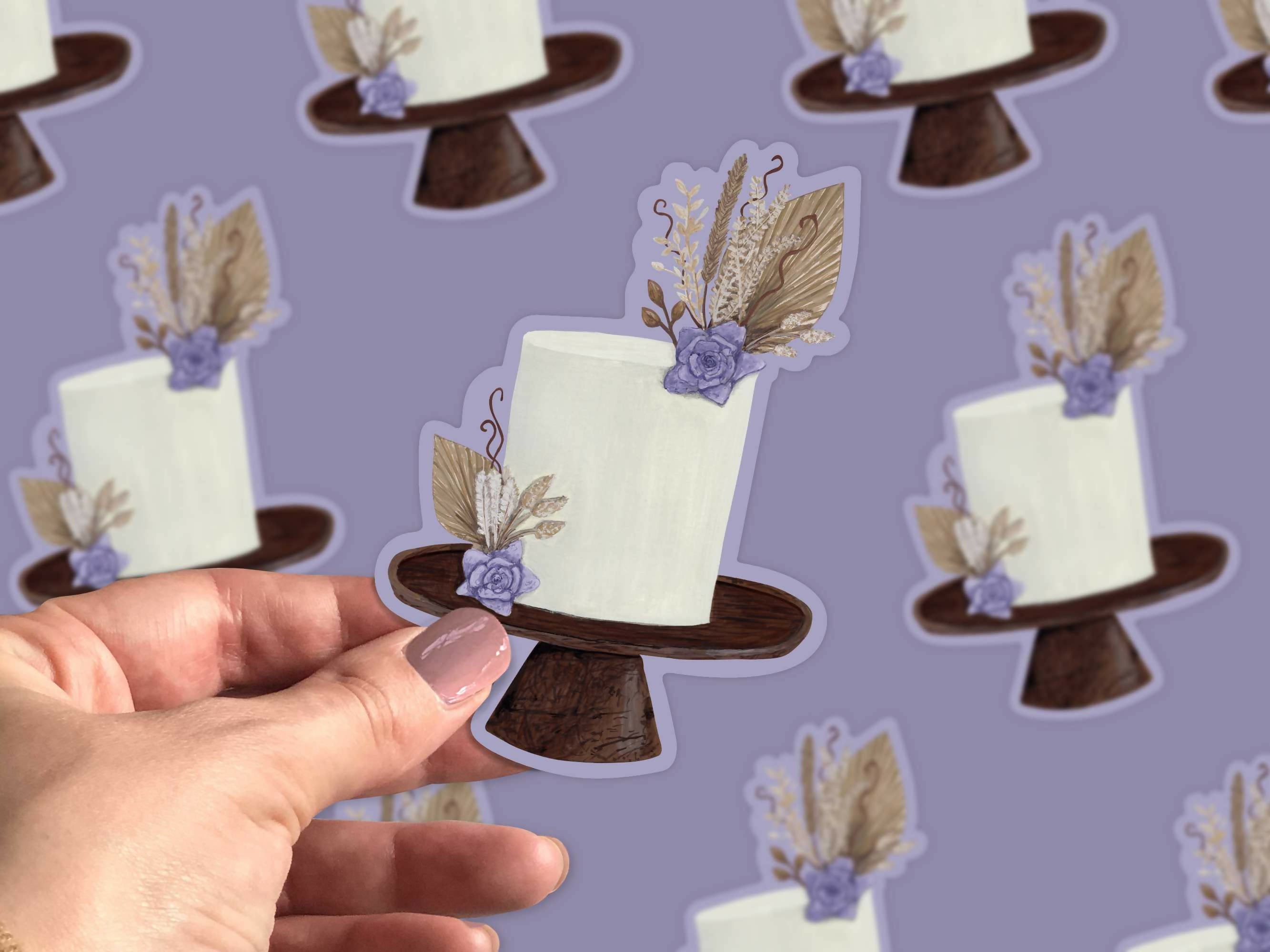 Cake Stickers - Die Cut Stickers Pack of 3