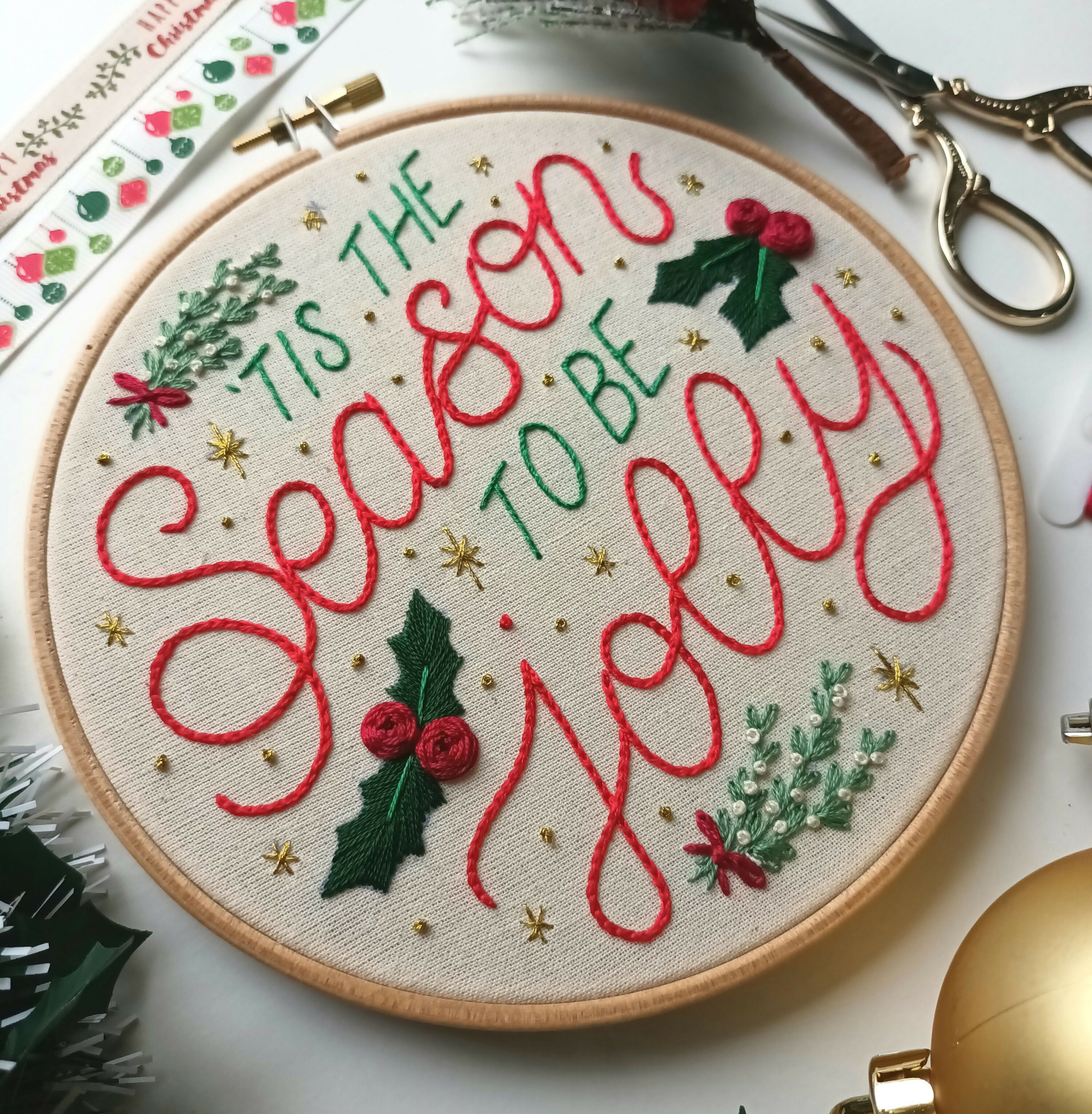DIY Embroidery Kit For Beginners - ‘Tis The Season