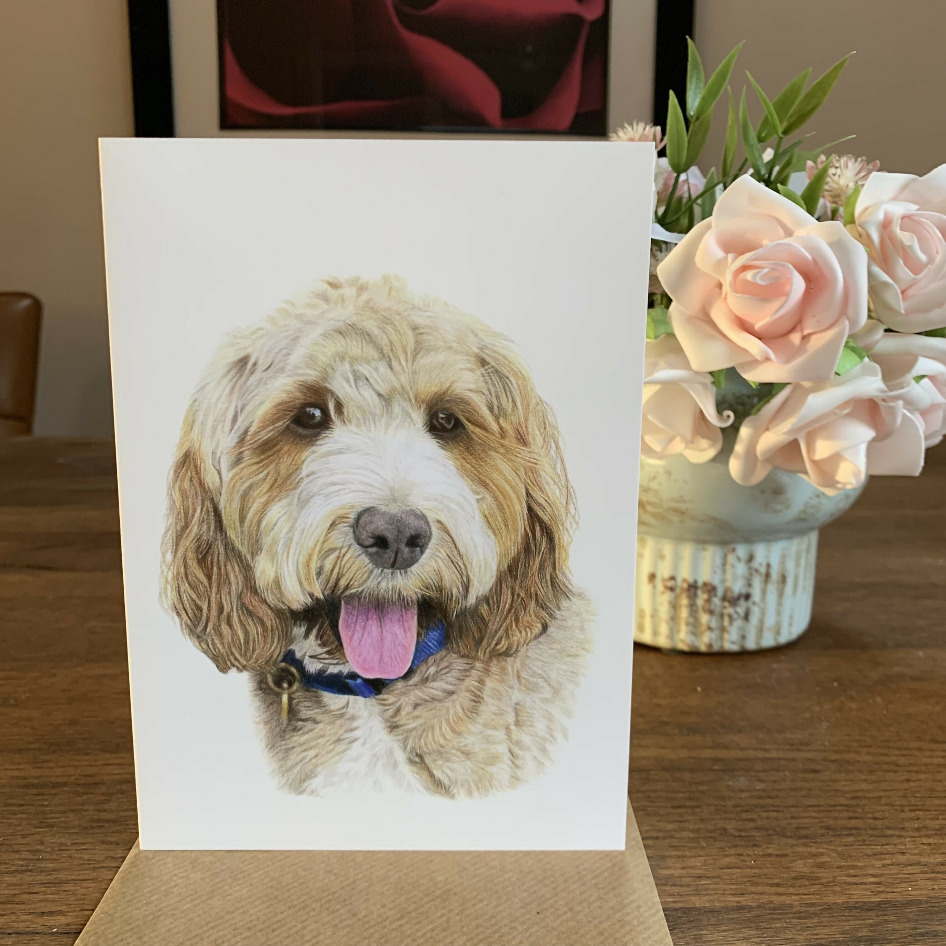 Greeting Card of a Cockapoo 2. Blank Inside