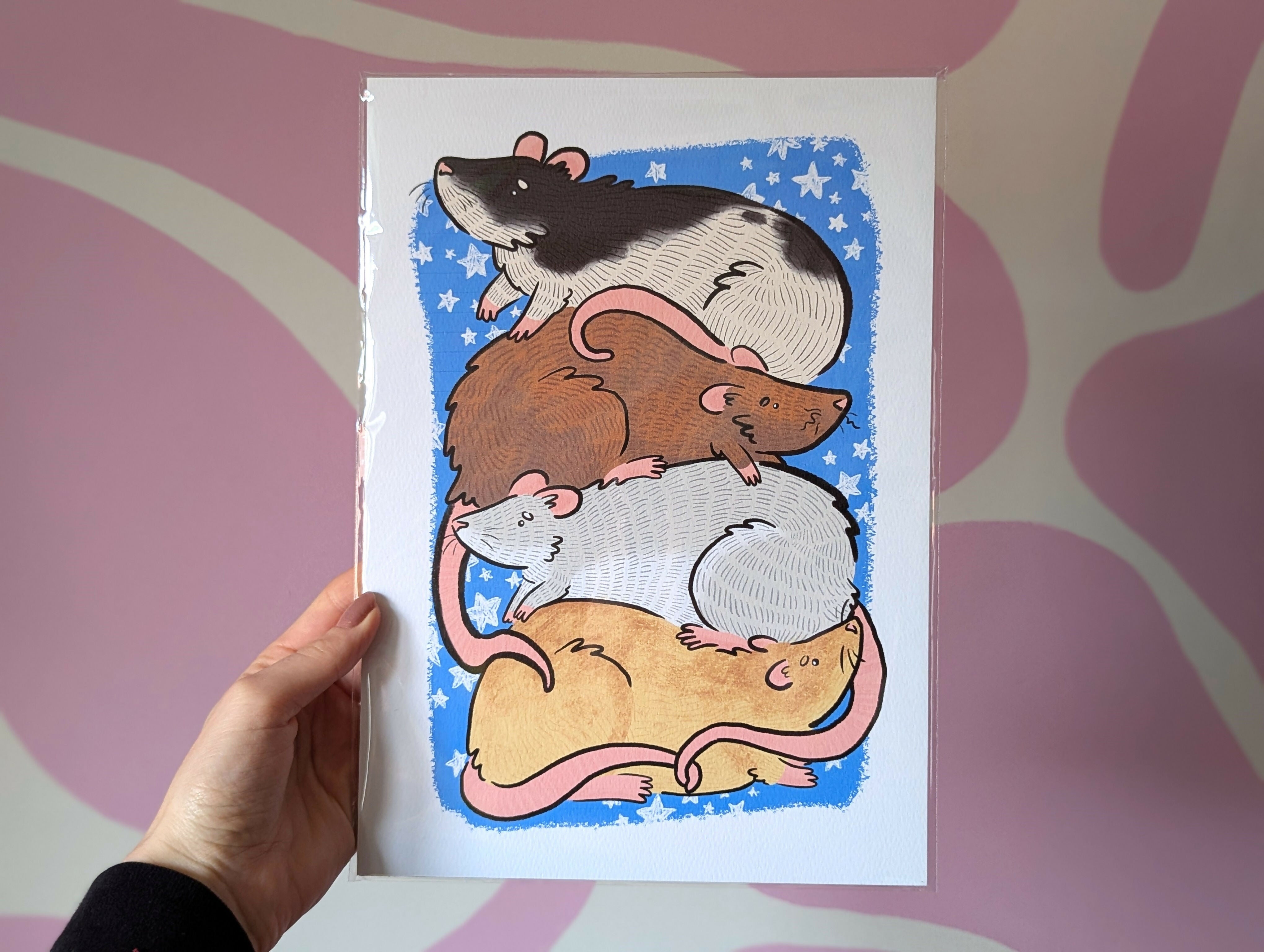 Rat Stack A4 Print