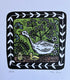 Hand-printed and Hand-coloured Linocut print: Mother Goose and her Goslings.