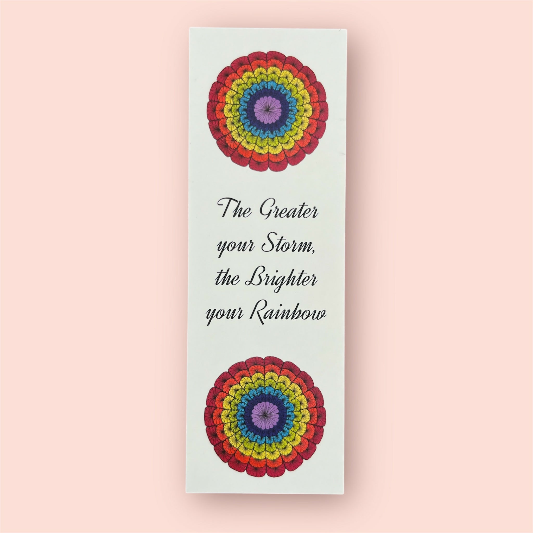 Printed Bookmark - Rainbow Mandala