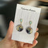Marble Stud Crystal Embroidery Earrings