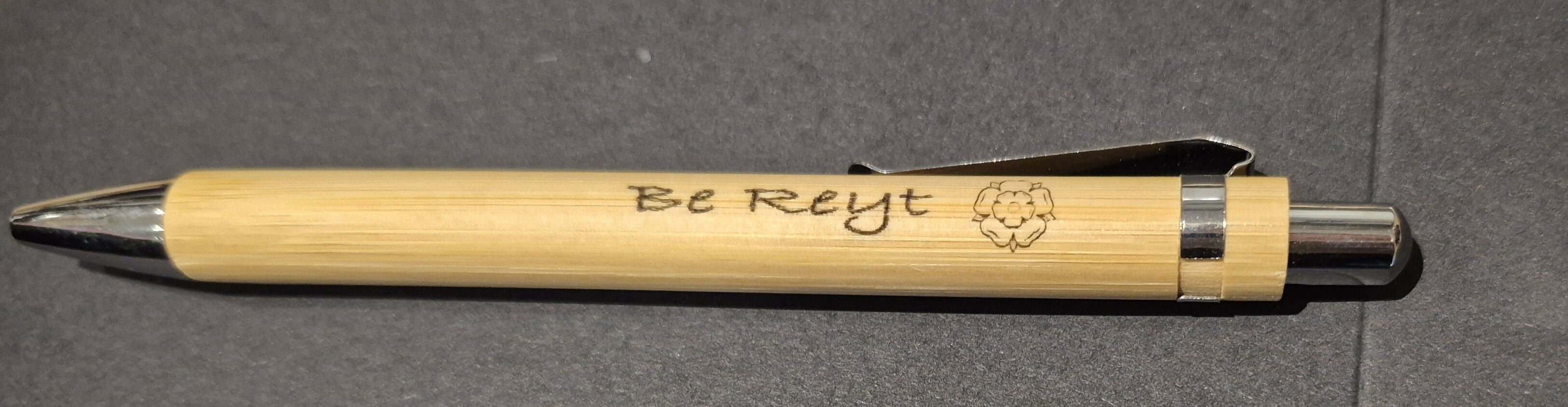 Personalised Engraved Bamboo Pens – Refillable Ballpoint