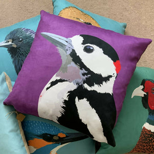 Great Spotted Woodpecker Cushion