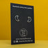 ‘Luna’ Sterling Silver Open Moon Stud Earring