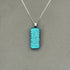 Ice Blue Dichroic Glass Necklace and Earrings Set - Sterling Silver, Handmade by Jade Tapson Glass