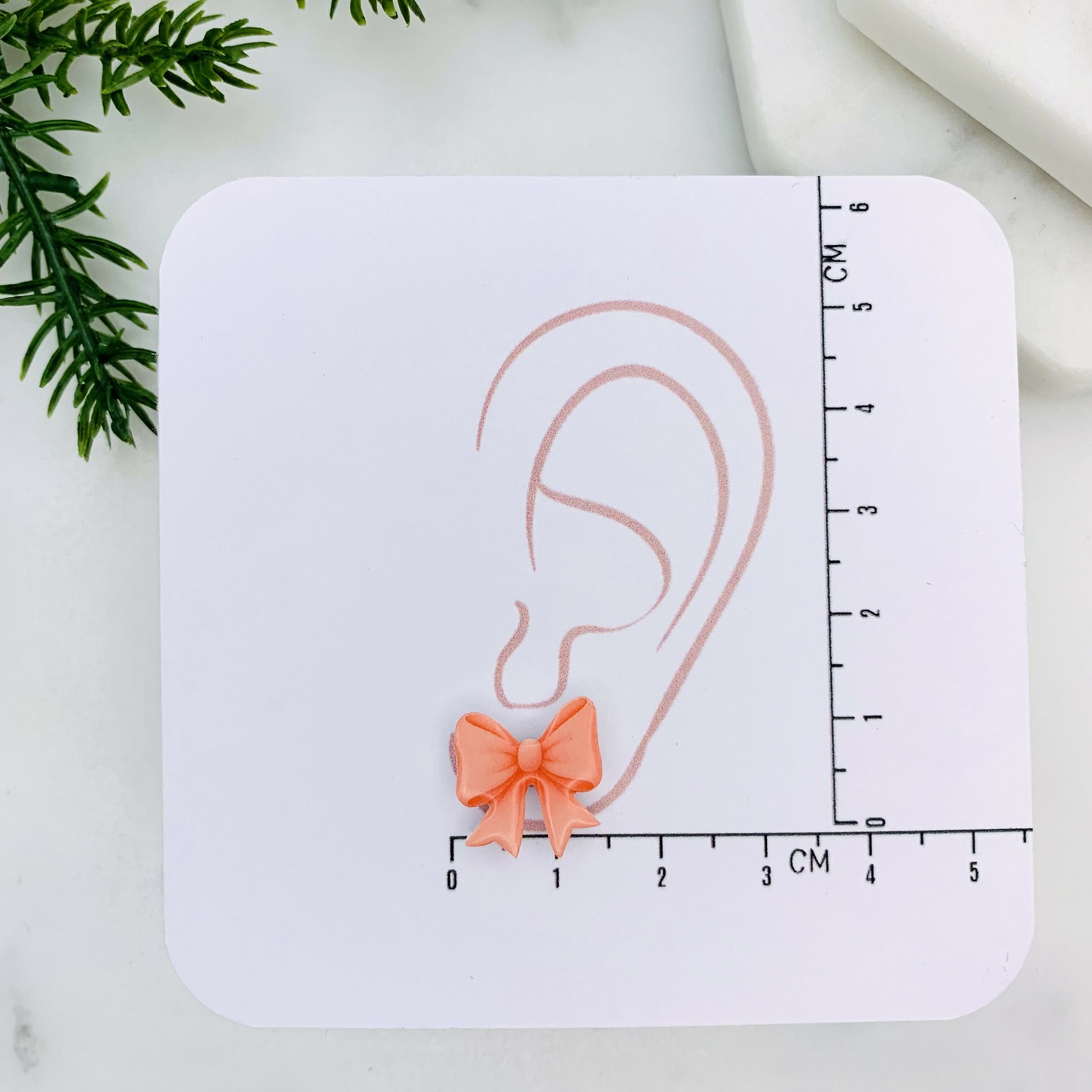 Pink Bow Stud Earrings