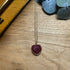 Lovely Gold Plated Carved Ruby Heart Pendant Necklace