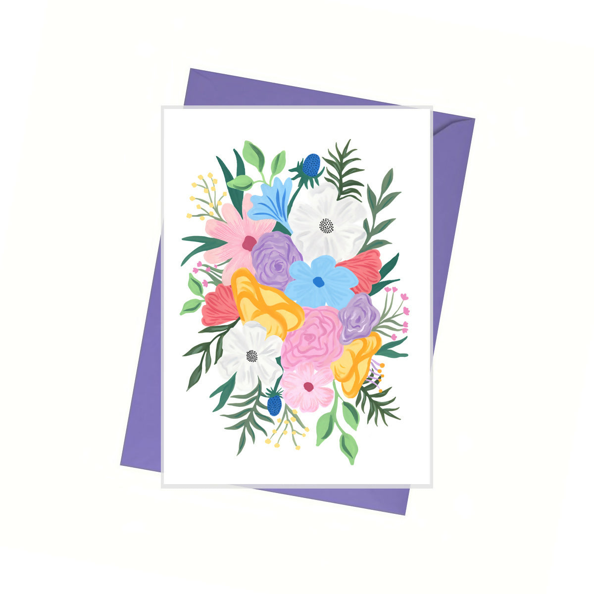 Floral burst card