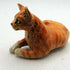 Ceramic ginger cat sculpture