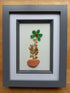 Real Pressed Seaweed 3D Art With Sea Glass
