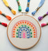 Preprinted Embroidery Pattern For Beginners - Rainbow