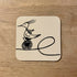 Bird On A Unicycle Coaster – Pen And Ink Design