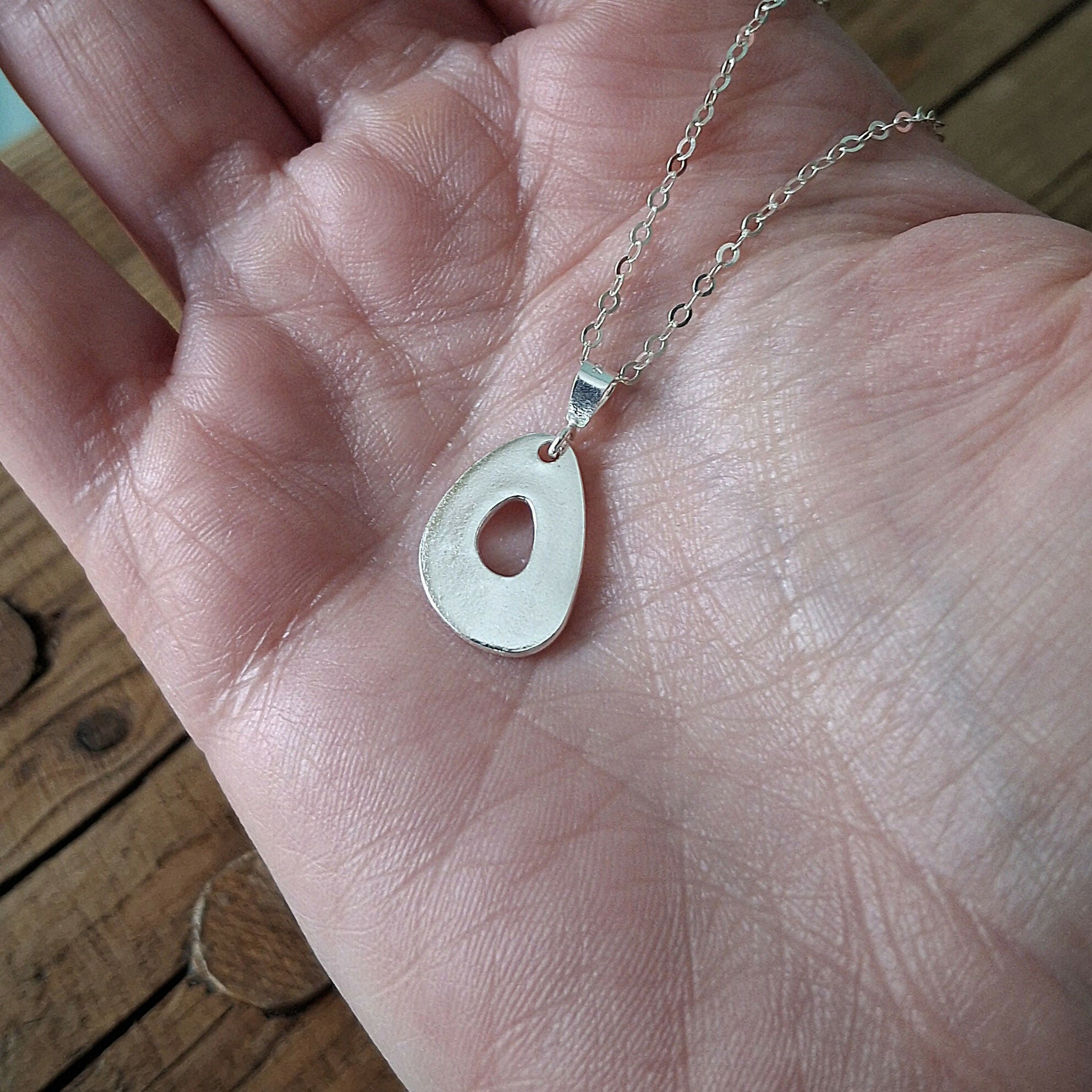 Handmade Asymmetrical Silver Necklace