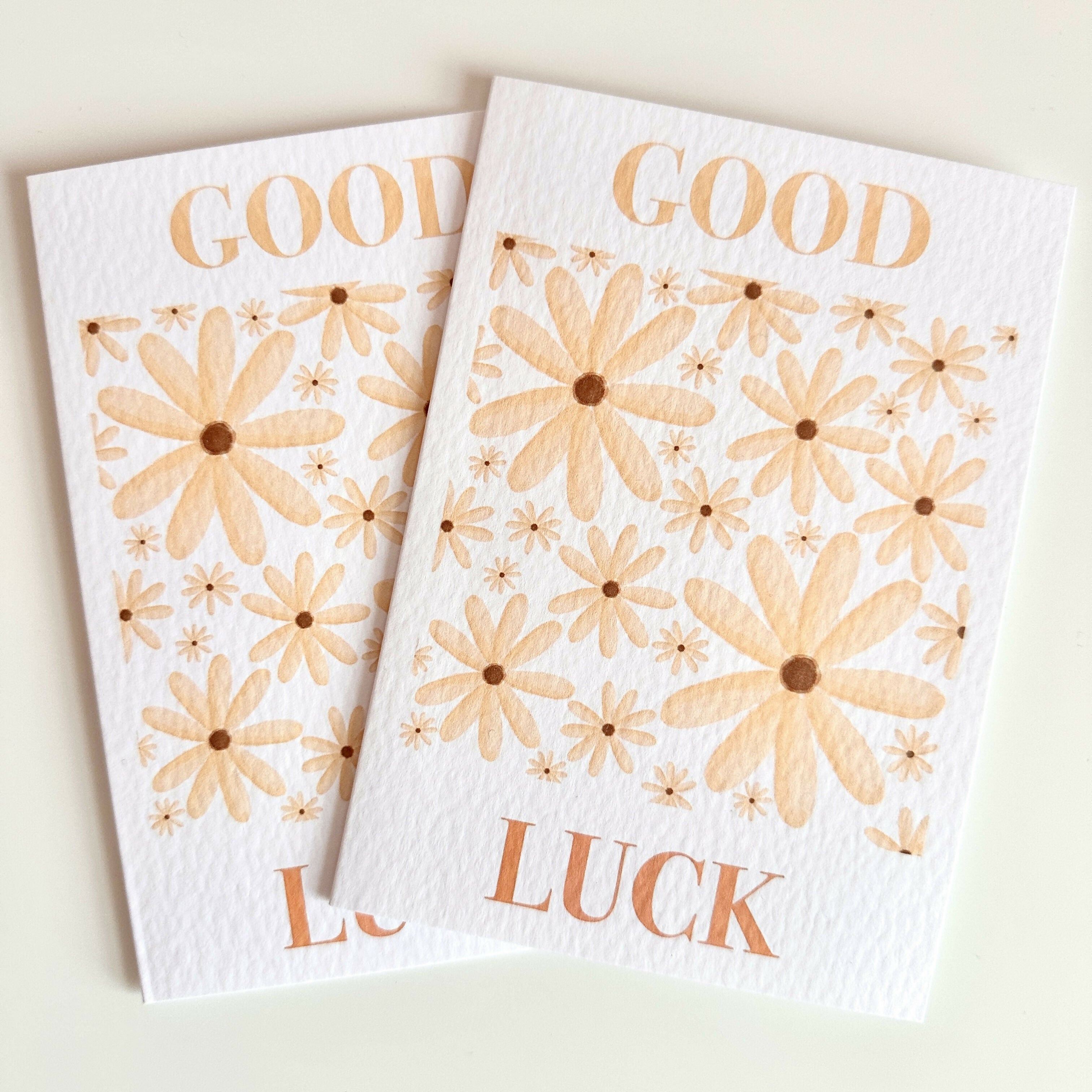 Yellow Floral Good Luck Card