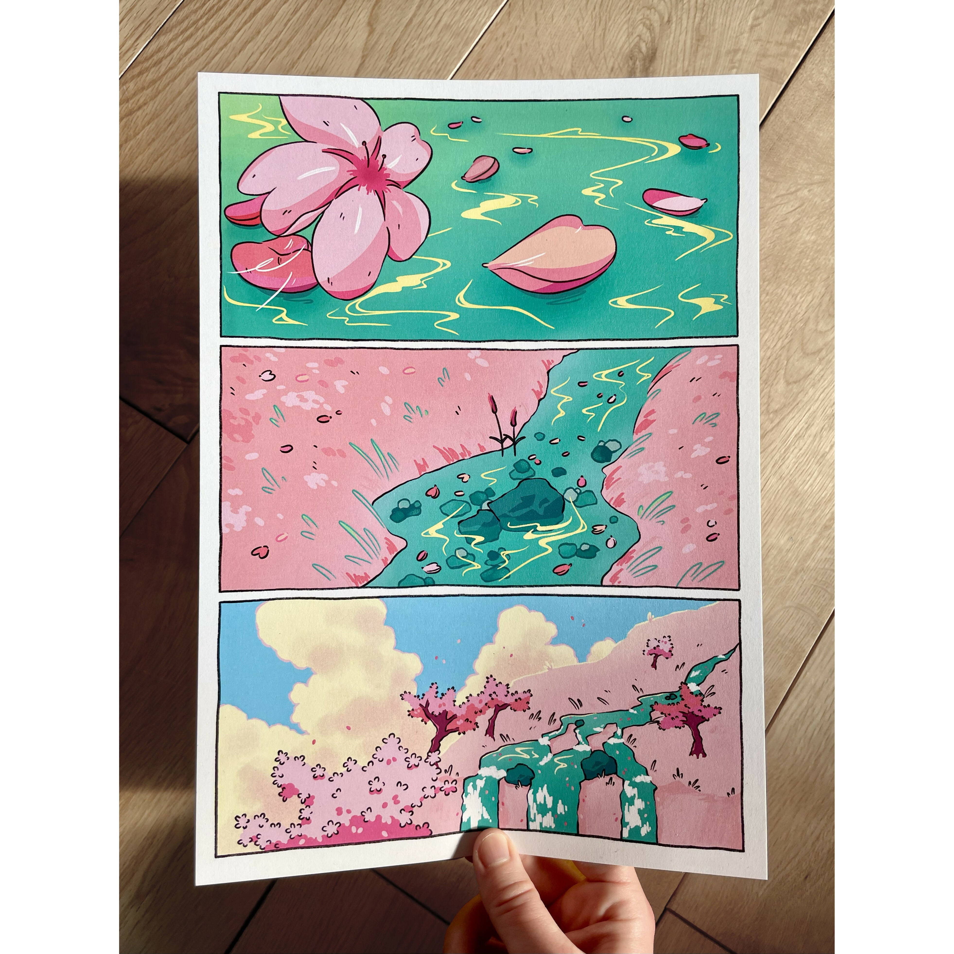 Cherry River A4 Print