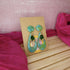 Dangly Green Polymer Clay Earrings With Green Jewel
