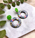 Funky Pattern Collection - Doughnut Polymer Clay Earrings