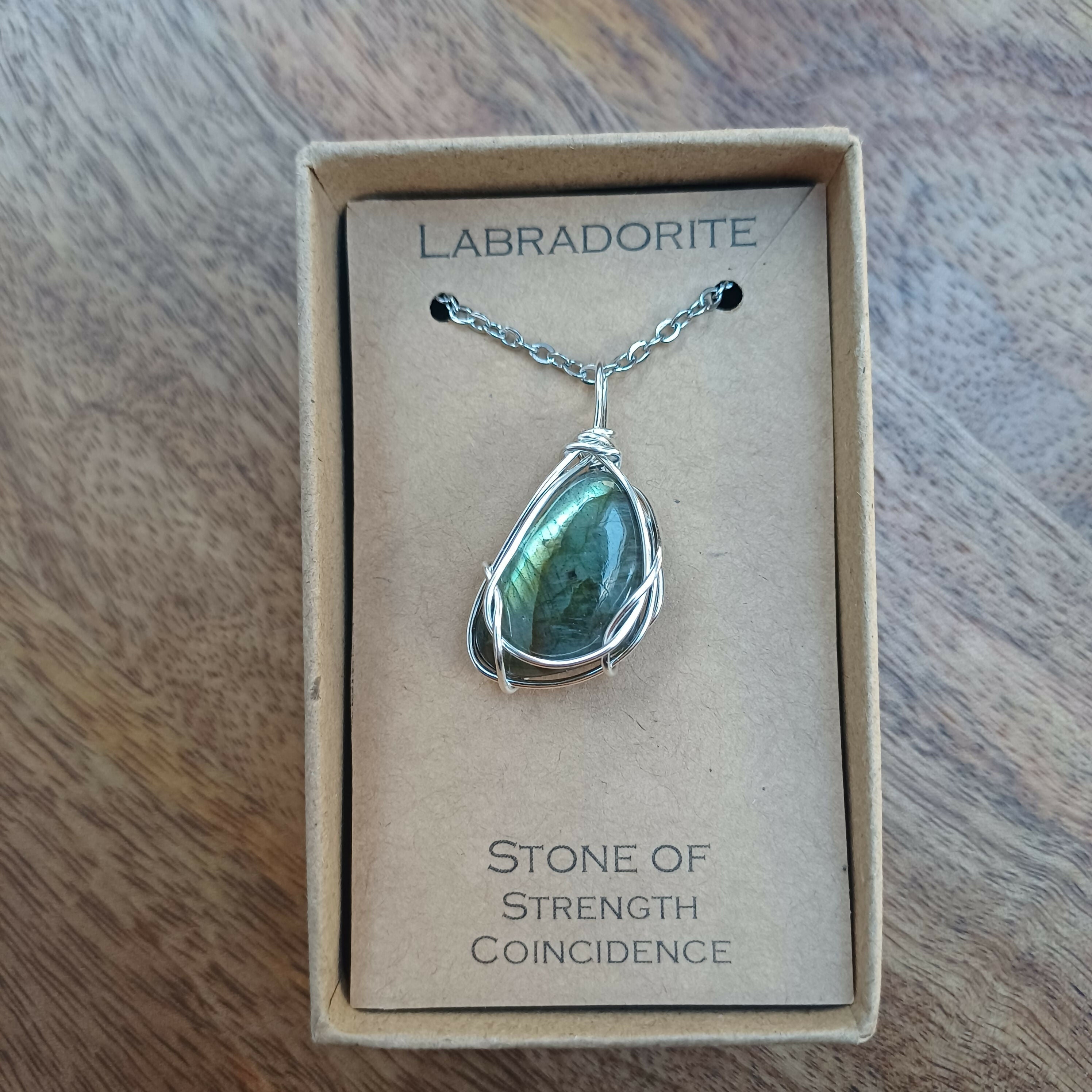 Labradorite Wire Wrapped Pendant