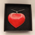 Bright Red Enamel Heart Pendant