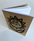 Hand-printed Mini Sketchbook with Flower Design.