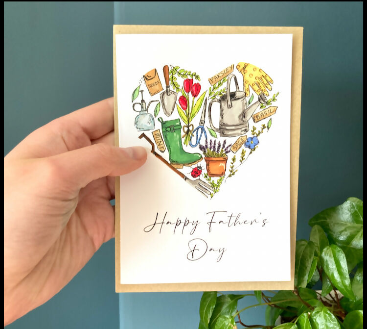 Gardening Heart Father’s Day Greetings Card