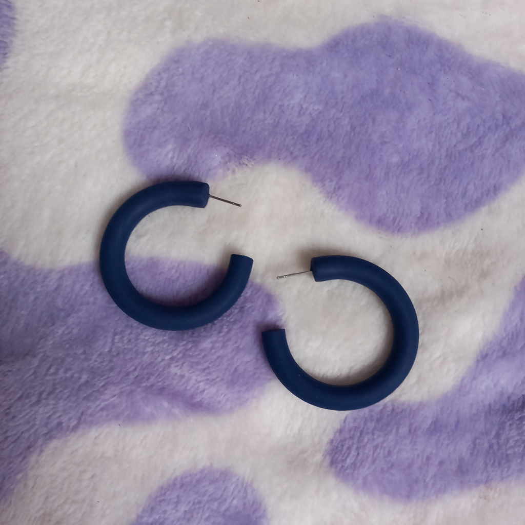 Polymer Clay Large Hoop Earrings
