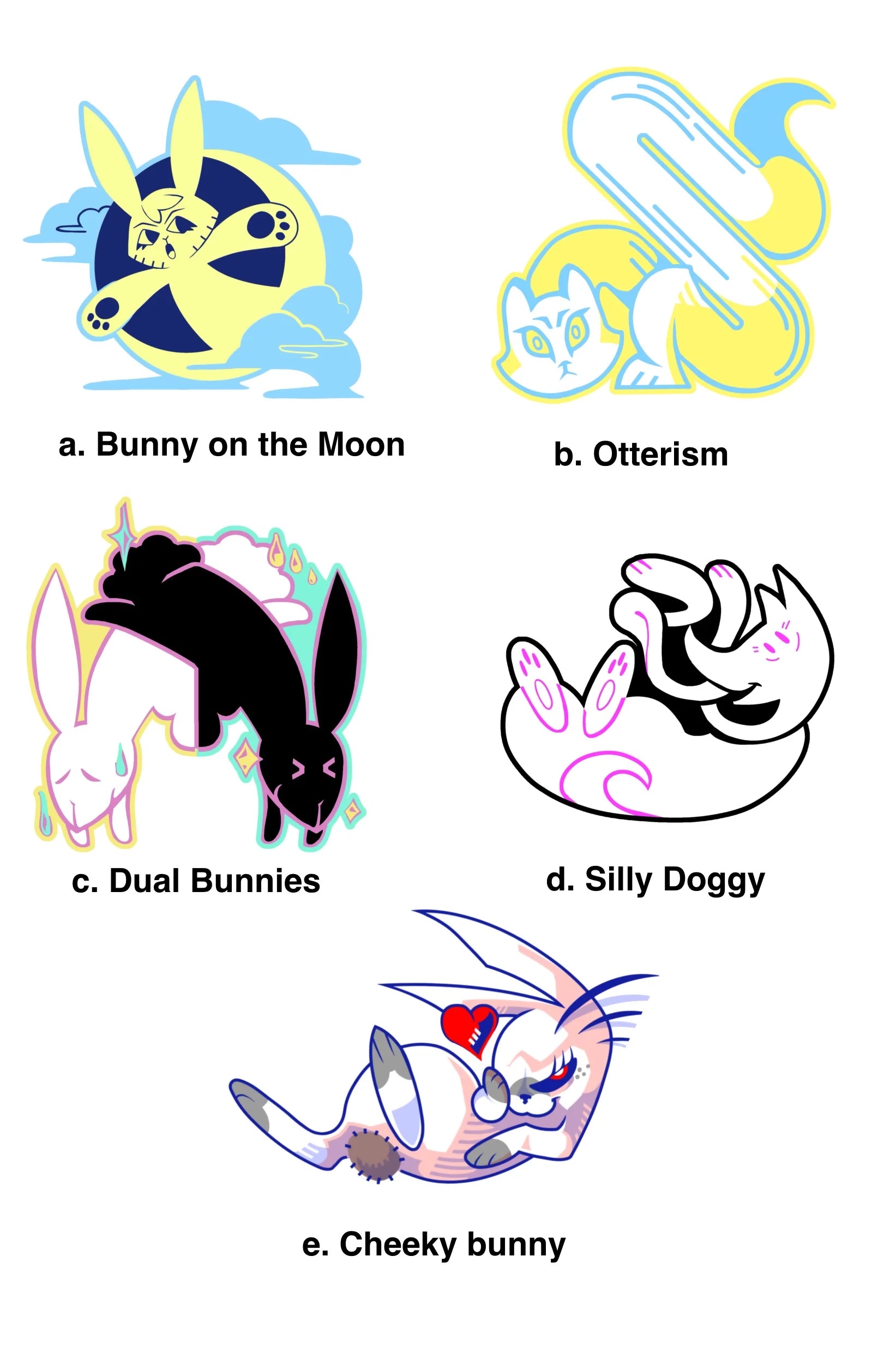 CREATURES SERIES PART I - ~8cm Vinyl Stickers