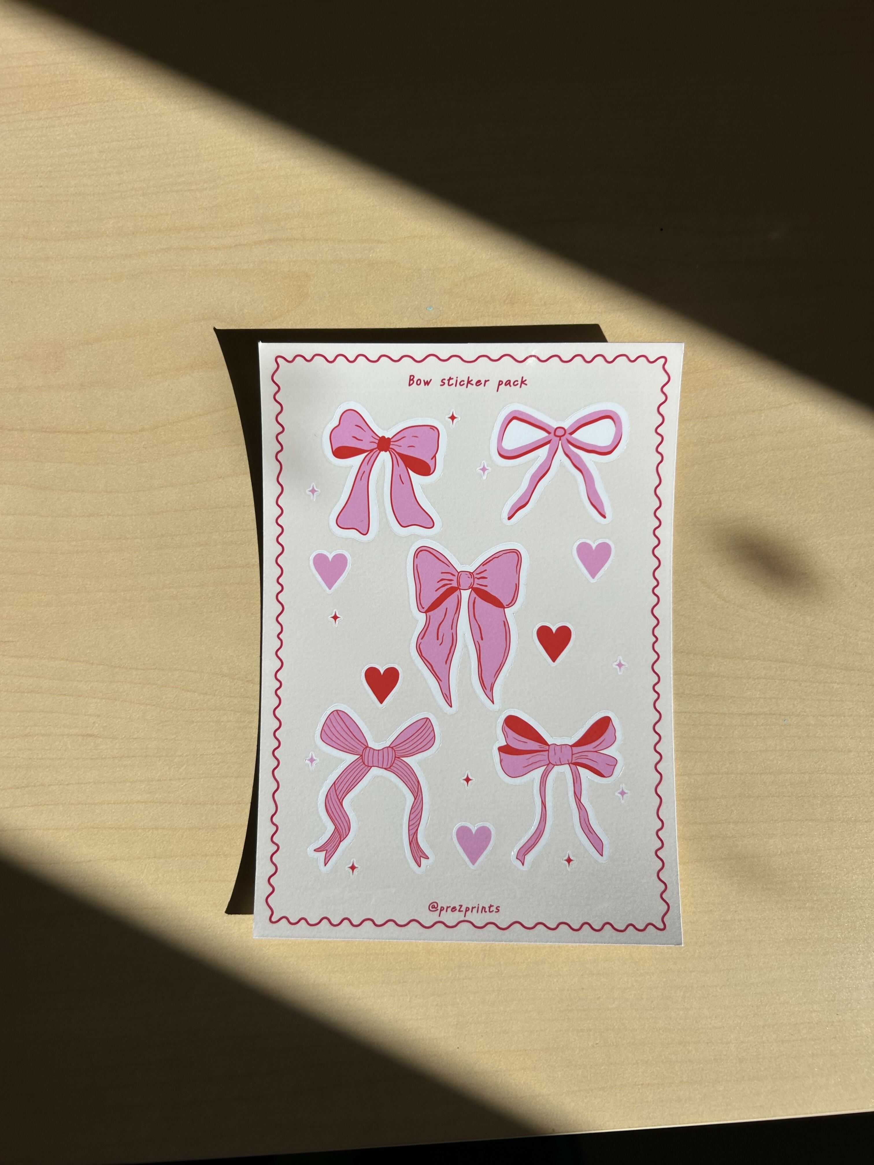 Bow Sticker Sheet