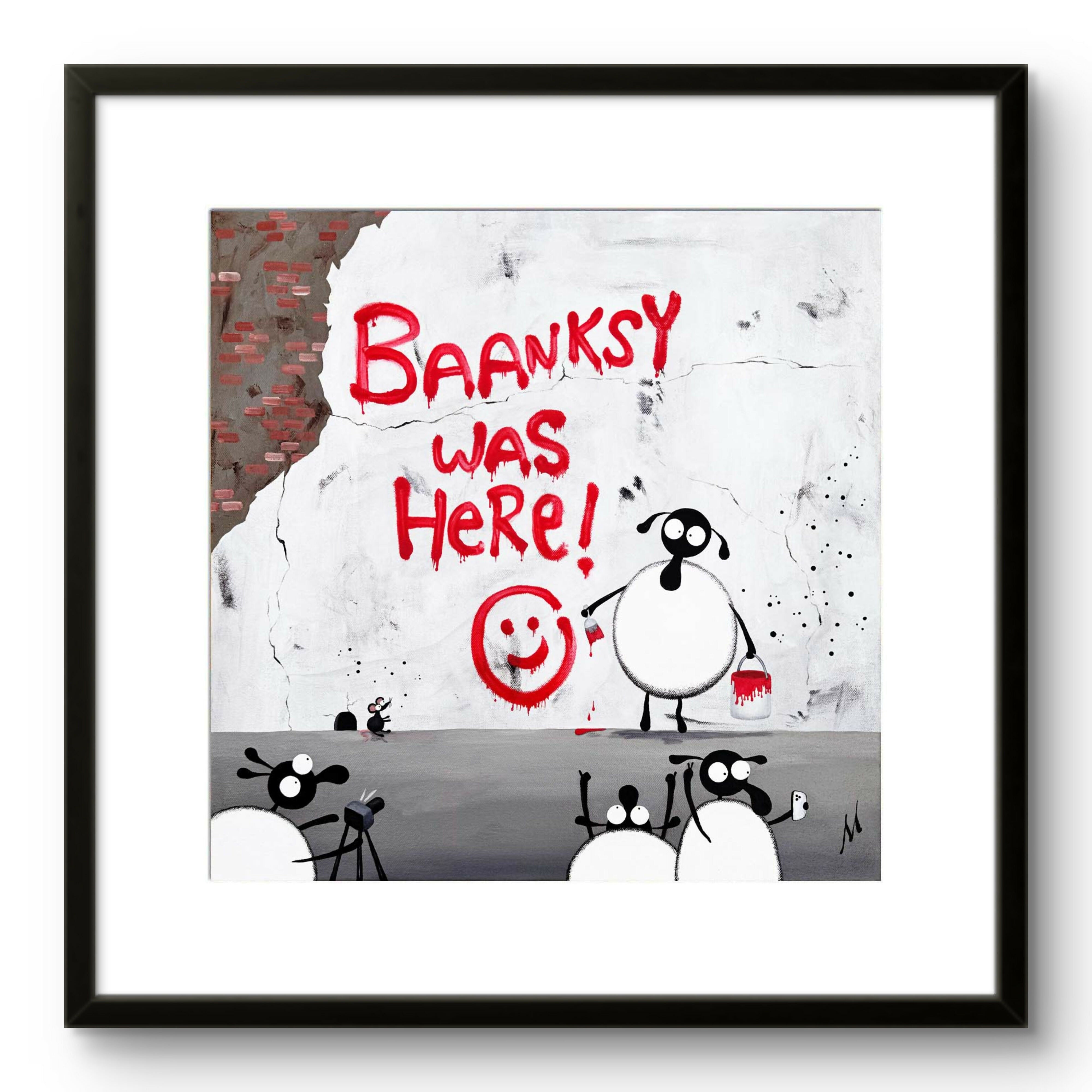 Baanksy Was Here! - 20” Framed Limited Edition Print