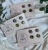 Polymer Clay Stud Pack - Colour Pattern and Green Gold