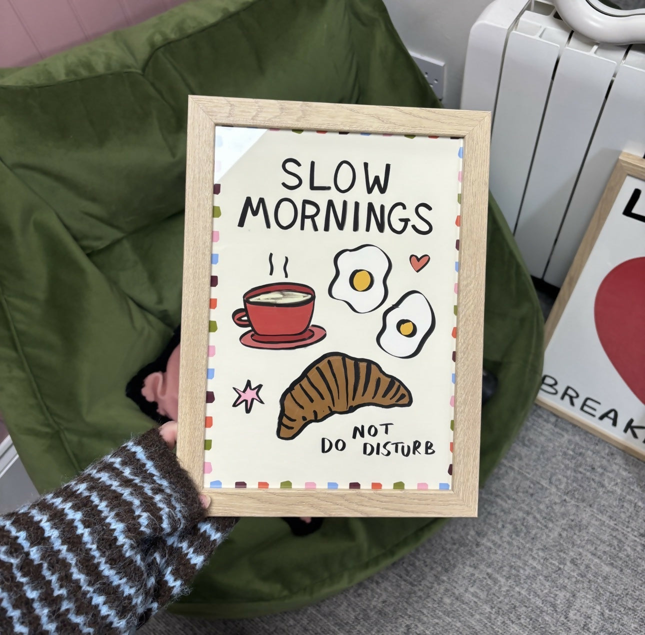 FRAMED Slow Mornings A4 Print