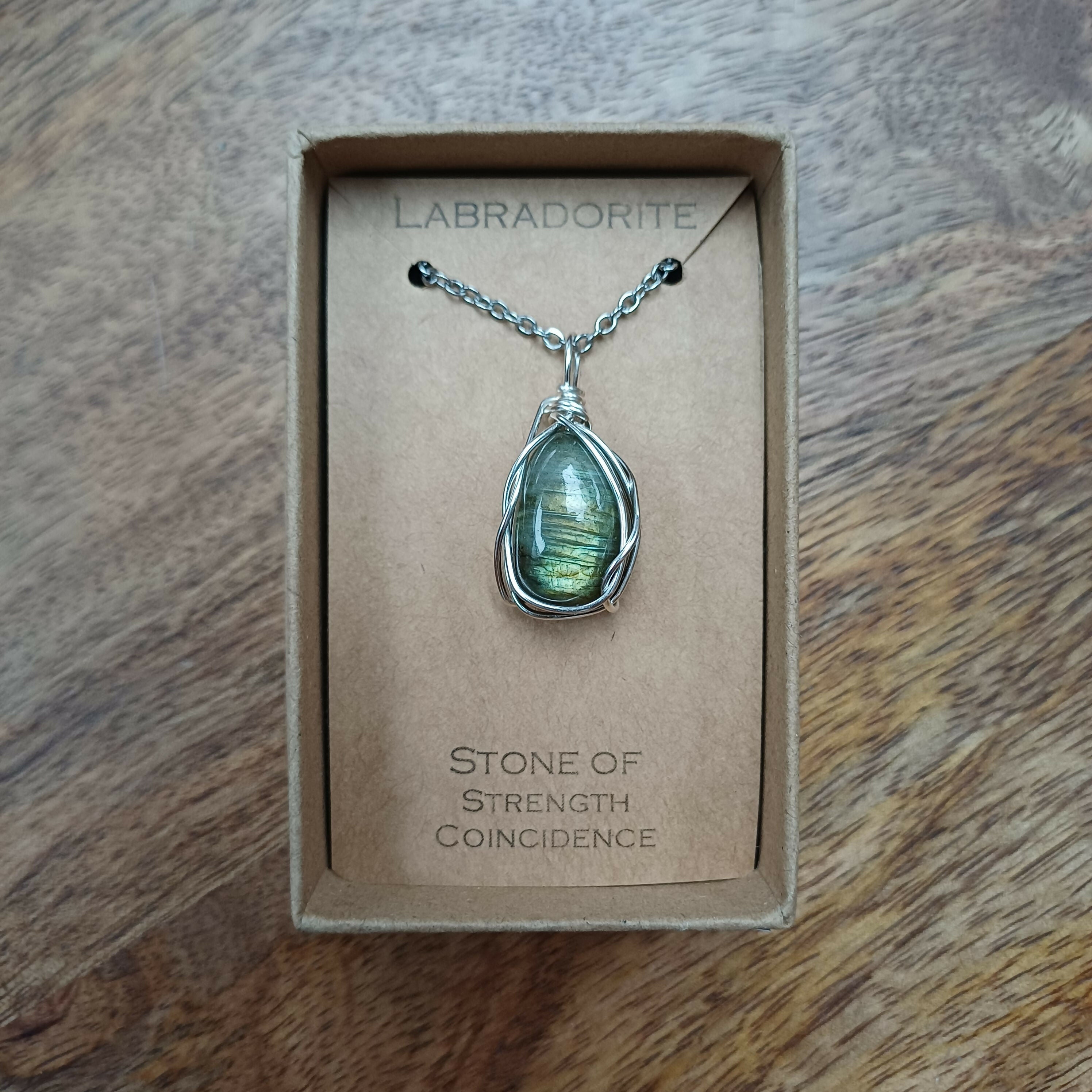 Labradorite Wire Wrapped Pendant