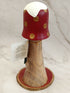 30cm Red Handmade, Free Standing Painted Wooden Fluted Topped Toadstool Elf House - Whimsical Woodland Ornament & Holiday Keepsake